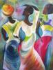 Dancing Queens 30" x 39" - Oil on canvas (Inspired by Ikahl Beckford's painting) Private Collection